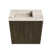 Mondiaz JOYA-DLUX 40cm toiletmeubel - kleur Shadow - Wastafel FAYE positie Links 1 kraangat kleur Nata. SW1424930