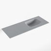 Mondiaz LEX Fontaine - 80x30x0.9cm - lavabo à droite - sans trous de robinet - pour meuble de toilette - Solid surface - Plata SW1026002