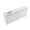 MONDIAZ TURE-DLUX meuble WC 120 cm Cale. EDEN lavabo Ostra position gauche. Sans trou de robinet. SW1104769