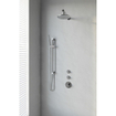 Brauer Chrome Edition Set de douche à encastrer thermostatique avec partie encastrable douche de tête 20cm bras mural douchette stick et barre de douche Chrome SW398021
