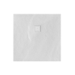 Saniclass Relievo Crag Bac de douche 100x100x3cm antidérapant antibactérienne Marbre minéral Blanc mat SW543403