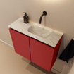 MONDIAZ TURE-DLUX Meuble toilette - 60cm - Fire - EDEN - vasque Ostra - position droite - sans trou de robinet SW1104819