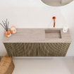 Mondiaz JOYA-DLUX 90cm toiletmeubel - kleur Dusk - Wastafel FAYE positie Rechts Zonder kraangat kleur Saba. SW1426066