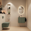 MONDIAZ TURE-DLUX Meuble toilette - 60cm - Army - EDEN - vasque Ostra - position centrale - sans trou de robinet SW1104680