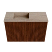 Mondiaz JOYA-DLUX 60cm toiletmeubel - kleur Ruby - Wastafel FAYE positie Links Zonder kraangat kleur Saba. SW1425580