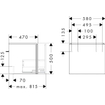 Hansgrohe Xilesa E Meuble sous-lavabo - 58x47cm - 1 tiroir - blanc mat SW1406586