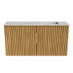 Mondiaz JOYA-DLUX Meuble de salle de bains 80cm - couleur Oak - Vasque FAYE position Droite Sans trou de robinet couleur Glace SW1421973