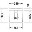 Duravit D Code Réservoir pour WC à poser avec connexion dessous Blanc 0315247
