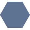 Cifre Ceramica Hexagon Timeless wand- en vloertegel - 15x17cm - 9mm - Zeshoek - Blauw mat SW476712