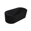 FugaFlow Eccelente Baignoire îlot Anta - 170x80x58cm - rainuré - avec vidange - mat noir SW1447027