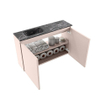 MONDIAZ TURE-DLUX Meuble WC 80 cm Rosee. Lavabo EDEN Lava position gauche. Sans trou de robinet. SW1103986