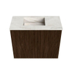 Mondiaz JOYA-DLUX Meuble de toilette 50cm - couleur Walnut - Vasque FAYE position Gauche 1 trou de robinet couleur Ostra. SW1422611