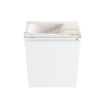 MONDIAZ TURE-DLUX Meuble de toilette 40 cm Talc. EDEN lavabo Frappe position gauche. Avec 1 trou de robinet. SW1102584