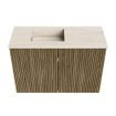 Mondiaz JOYA-DLUX 60cm toiletmeubel - kleur Dusk - Wastafel FAYE positie Links Zonder kraangat kleur Meli. SW1425813