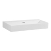 Brauer Lunar lavabo pour meuble - 81x13x46.5cm - avec trop-plein - 1 vasque - 0 trous de robinet - céramique - blanc brillant SW1418853