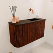 Mondiaz JOYA 71.6cm toiletmeubel - ronding links kleur Ruby - Wastafel FAYE positie Rechts Zonder kraangat kleur Urban. SW1421874
