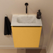 MONDIAZ TURE-DLUX Meuble toilette - 40cm - Ocher - EDEN - vasque Opalo - position centrale - sans trou de robinet SW1104389