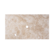 Saniclass Travertine Plan vasque - 80x46cm - 1 trou de robinet - 1 découpe de siphon - pierre naturelle mouchetée SW1242428