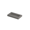 INK Pitch wastafel - 80x45x9cm - 1 wasbak - 0 kraangaten - drain keramiek Armani grey mat SW693287