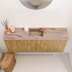 Mondiaz JOYA-DLUX 100cm toiletmeubel - kleur Oak - Wastafel FAYE positie Midden 1 kraangat kleur Arena. SW1423879