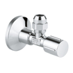 GROHE robinet d'arrêt d'angle à compression 1/2 x3/8 avec poignée métallique chrome SW32007