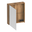 BRAUER Impress armoire de toilette - 60x70x15cm - sans éclairage - avec 1 porte miroir double face ouvrant à gauche - Honey SW1199019