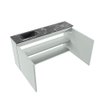 MONDIAZ TURE-DLUX Meuble de toilettes 100cm Greey. EDEN lavabo Lava position gauche. Sans trou de robinet. SW1103832