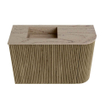 Mondiaz JOYA-DLUX 61.6cm meuble de toilette - arrondi droit couleur Dusk - Vasque FAYE position Gauche 1 trou de robinet couleur Arena. SW1426268