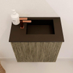 Mondiaz JOYA 40cm meuble de toilette - couleur Dusk - Vasque FAYE position Droite 1 trou de robinet couleur Urban SW1421635
