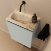 MONDIAZ TURE-DLUX Meuble de toilettes 40 cm Greey. EDEN lavabo Frappe position gauche. Sans trou de robinet. SW1102766