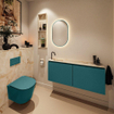 MONDIAZ TURE-DLUX Meuble toilette - 120cm - Smag - EDEN - vasque Frappe - position gauche - 1 trou de robinet SW1103020