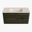 Mondiaz CIRO-DLUX Badkamermeubelset - 100x45x50cm - Solid surface wastafel Meli - 1 wasbak Midden - zonder kraangaten - 2 lades - Shadow SW1532288