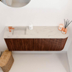 Mondiaz JOYA-DLUX 101.6cm toiletmeubel - ronding rechts kleur Ruby - Wastafel FAYE positie Links 1 kraangat kleur Opalo. SW1423757