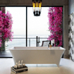 MONDIAZ LUNDY Baignoire îlot - 170x75cm - talc SW491602