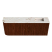 Mondiaz JOYA-DLUX 111.6cm toiletmeubel - ronding links kleur Ruby - Wastafel FAYE positie Rechts Zonder kraangat kleur Frappe. SW1423562
