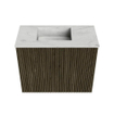 Mondiaz JOYA-DLUX 50cm meuble de salle de bains - couleur Shadow - Vasque FAYE position Gauche Sans trou de robinet couleur Opalo. SW1422901