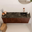 Mondiaz JOYA-DLUX 100cm meuble de toilette - couleur Ruby - Vasque FAYE position Droite Sans trou de robinet couleur Lava SW1423640