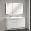 Villeroy & Boch My View Now Armoire de toilette 100x75cm 2 portes 3 prises électriques LED Argenté SW641573