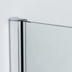 Wiesbaden Slim inloopdouche 110x200cm 8mm nano glas gedeeltelijk mat rookglas chroom SW443812