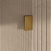 BRAUER Void Carving Cabine de douche - 90x100x200cm - porte battante - revêtement verre - réversible - verre clair - PVD or brossé SW1418117
