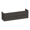 BRAUER Joy meuble sous-lavabo 160 4 tiroirs softclose - sans poignée - 2 découpes pour siphon - Timber Anthracite SW1201130