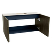 Mondiaz JOYA-DLUX 80cm meuble de salle de bains - couleur Shadow - Vasque FAYE position Milieu 1 trou de robinet couleur Meli. SW1424874