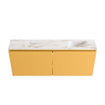 MONDIAZ TURE-DLUX Meuble toilette - 120cm - Ocher - EDEN - vasque Frappe - position droite - 1 trou de robinet SW1102910