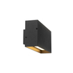QAZQA Spector Applique murale - 2 lampes - 21cm - IP54 - Rectangle - Gris foncé SW1470017