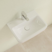 Villeroy & Boch O.novo Lave-main WC 50x16x13.5cm 1 trou de robinet avec trop-plein Blanc Alpin SW448483
