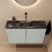 MONDIAZ TURE-DLUX Meuble de WC 80 cm Greey. Lavabo EDEN Lava position milieu. Sans trou de robinet. SW1103940