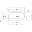 Duravit Luv baignoire d’angle gauche 185x95cm blanc mat SW228001