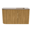 Mondiaz JOYA-DLUX 71.6cm toiletmeubel - ronding links kleur Oak - Wastafel FAYE positie Rechts Zonder kraangat kleur Arena. SW1423909