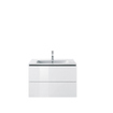Duravit ME by Starck lavabo-meuble 83x49cm avec 1 trou de robinet avec trop-plein avec WonderGliss blanc SW29534