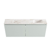 MONDIAZ TURE-DLUX Meuble de WC 120 cm Greey. Lavabo EDEN Frappe position droite. Sans trou de robinet. SW1102800